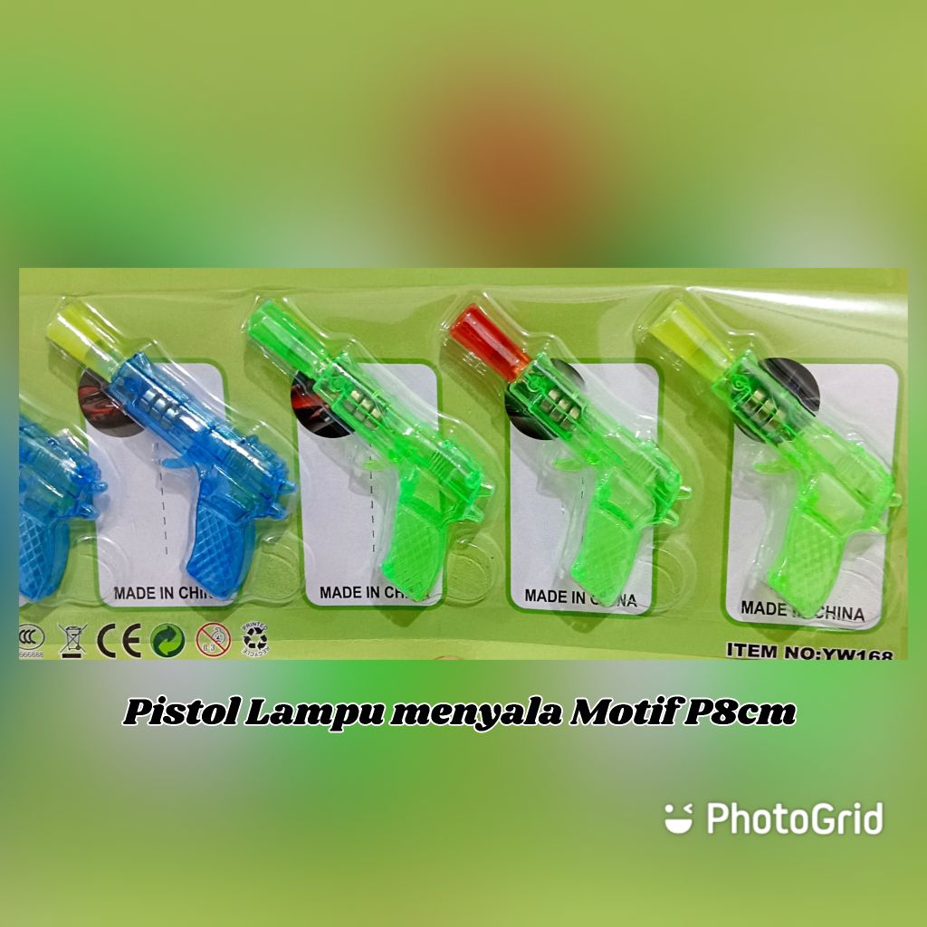 3Pcs Mainan Anak Senter Pistol Laser Ada Gambar Saat lampu Menyala