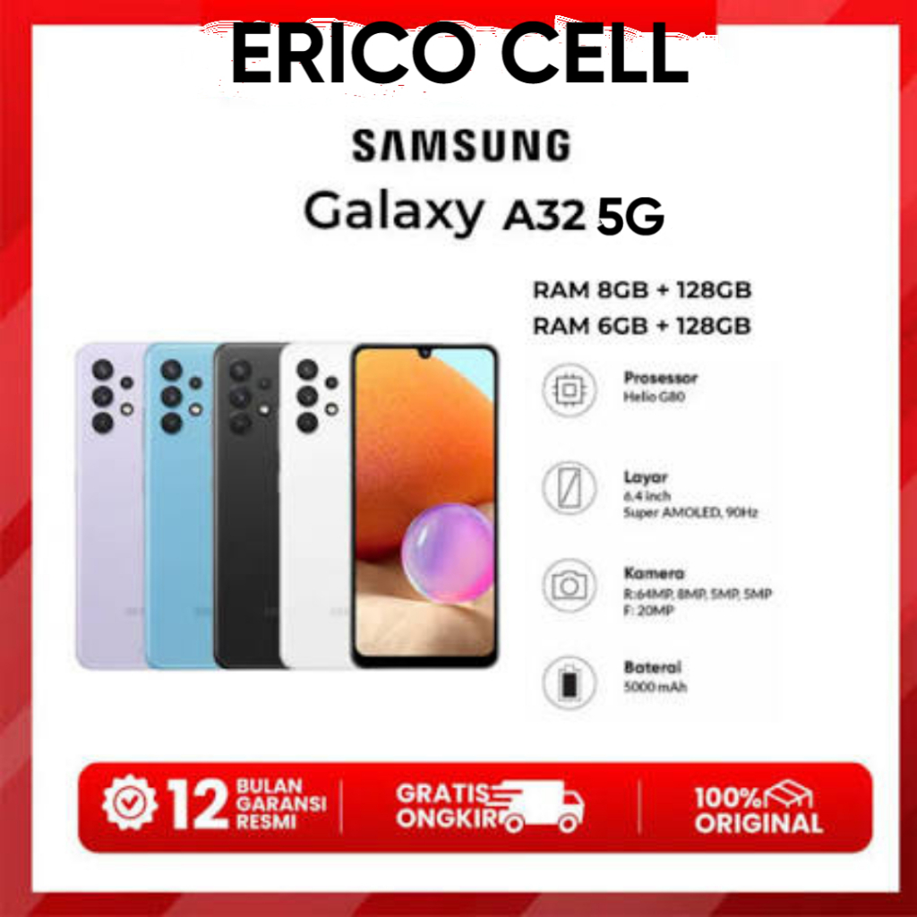 Samsung Galaxy A32 5G 8GB/128GB - A32 4G 8GB/128GB Bergaransi