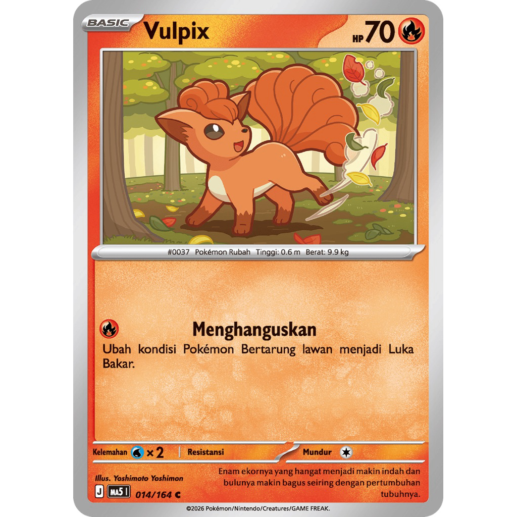 Pokemon Vulpix TCG Kartu Bulk Common