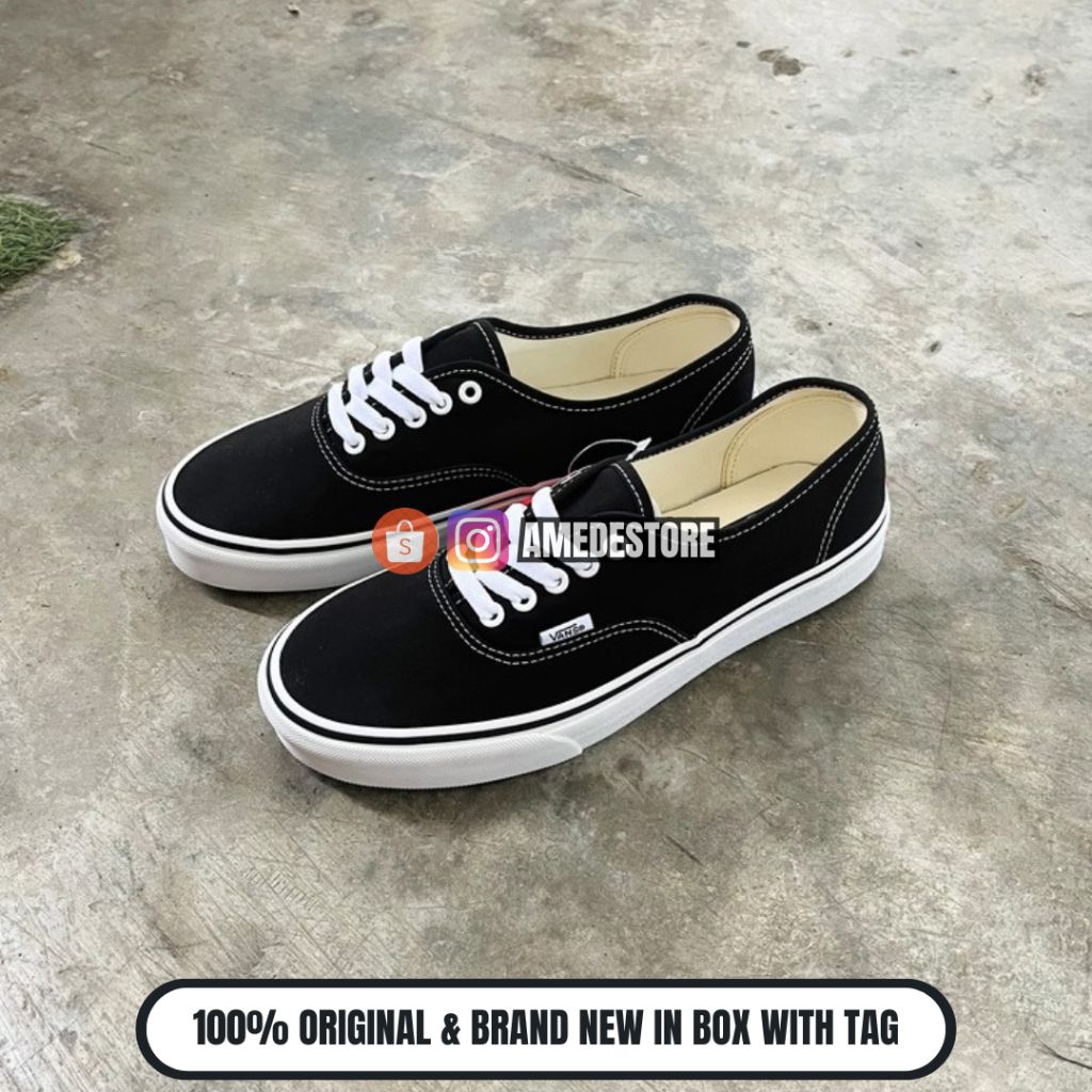 Vans Authentic Black White Resmi