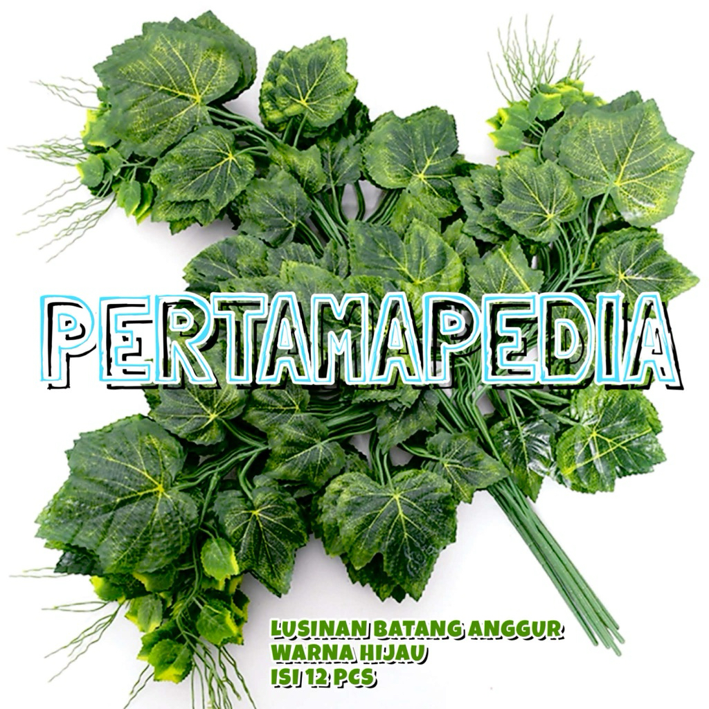 LUSINAN ISI 12 PCS BATANG ANGGUR BESAR/ Bunga Artificial/ Daun Artificial/ Rumput Artificial/ Busa B