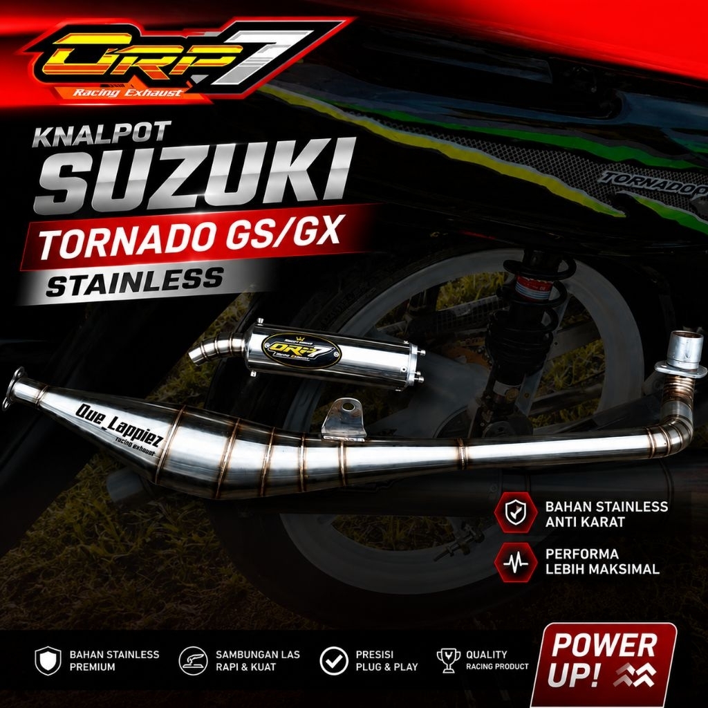 Knalpot Tornado GS knalpot Suzuki tornado Gs ORP7 free Laser Nama