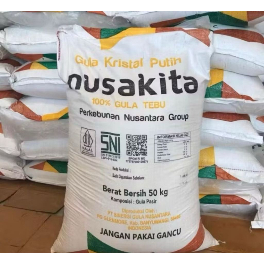 | Gula Pasir Nusakita 1 Sak 50 kg | Gula Pasir Nusakita 50 kg (1 sak)
