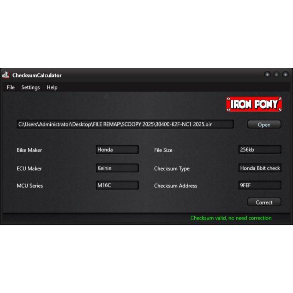 Checksum Calculator Checksum Honda/yamaha