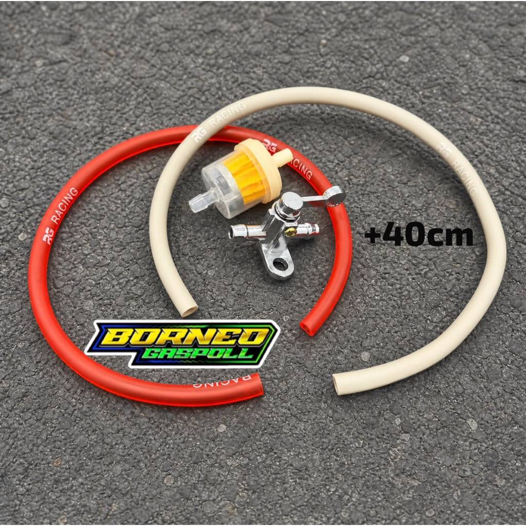 PROMO SELANG BENSIN RG + FILTER STD PLUS KRAN BENSIN UNIVERSAL MOTOR