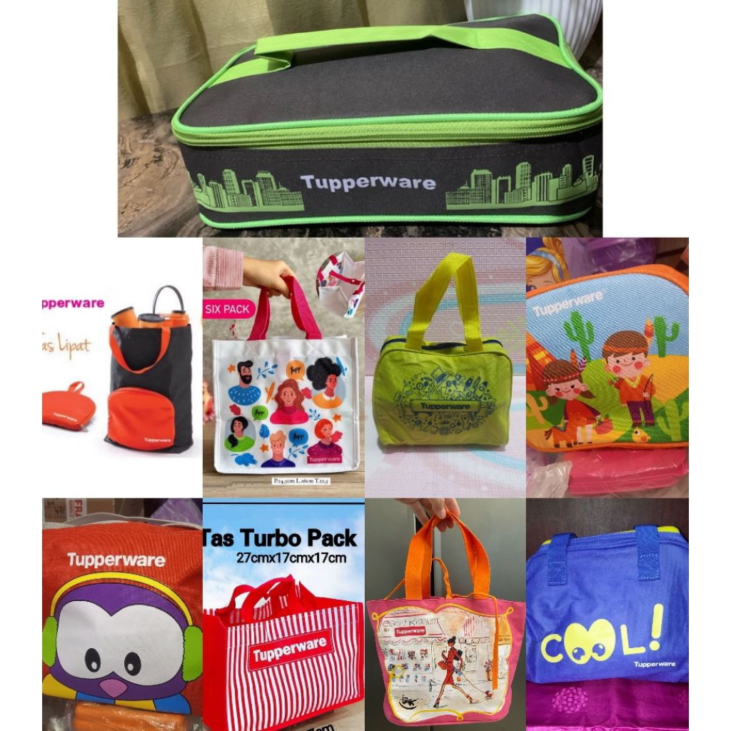 tas tupperware tas bekal tas sekolah baru original tupperware tas motif indian
