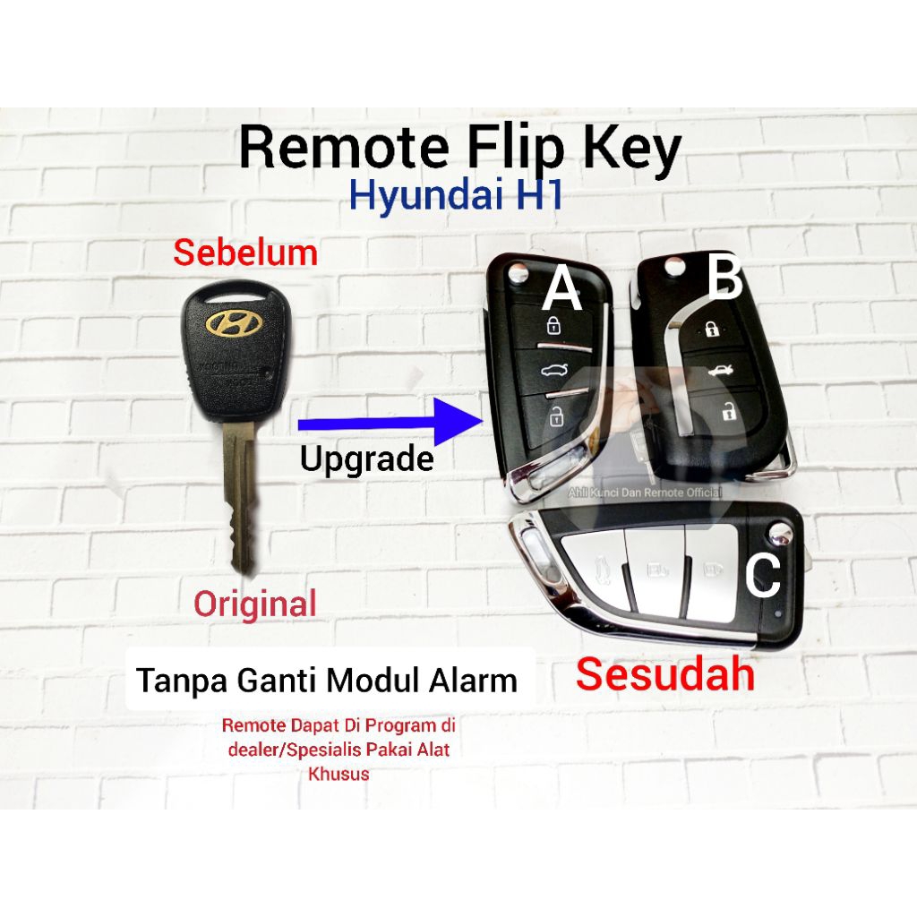 Remote Hyundai H1 Flip key Kunci Lipat