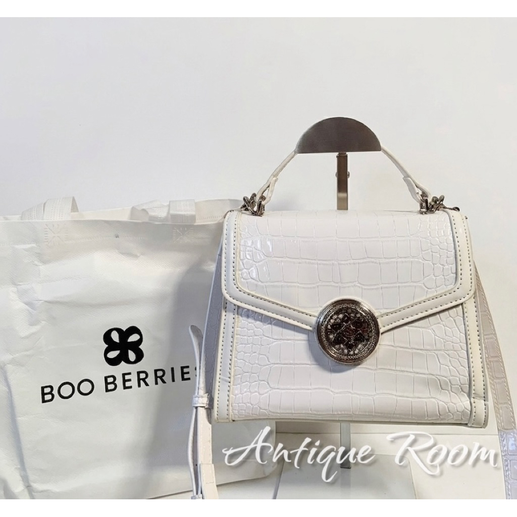 SALE BOO BERRIES WHITE CROCO SLING BAG HAND BAG PUTIH NEW
