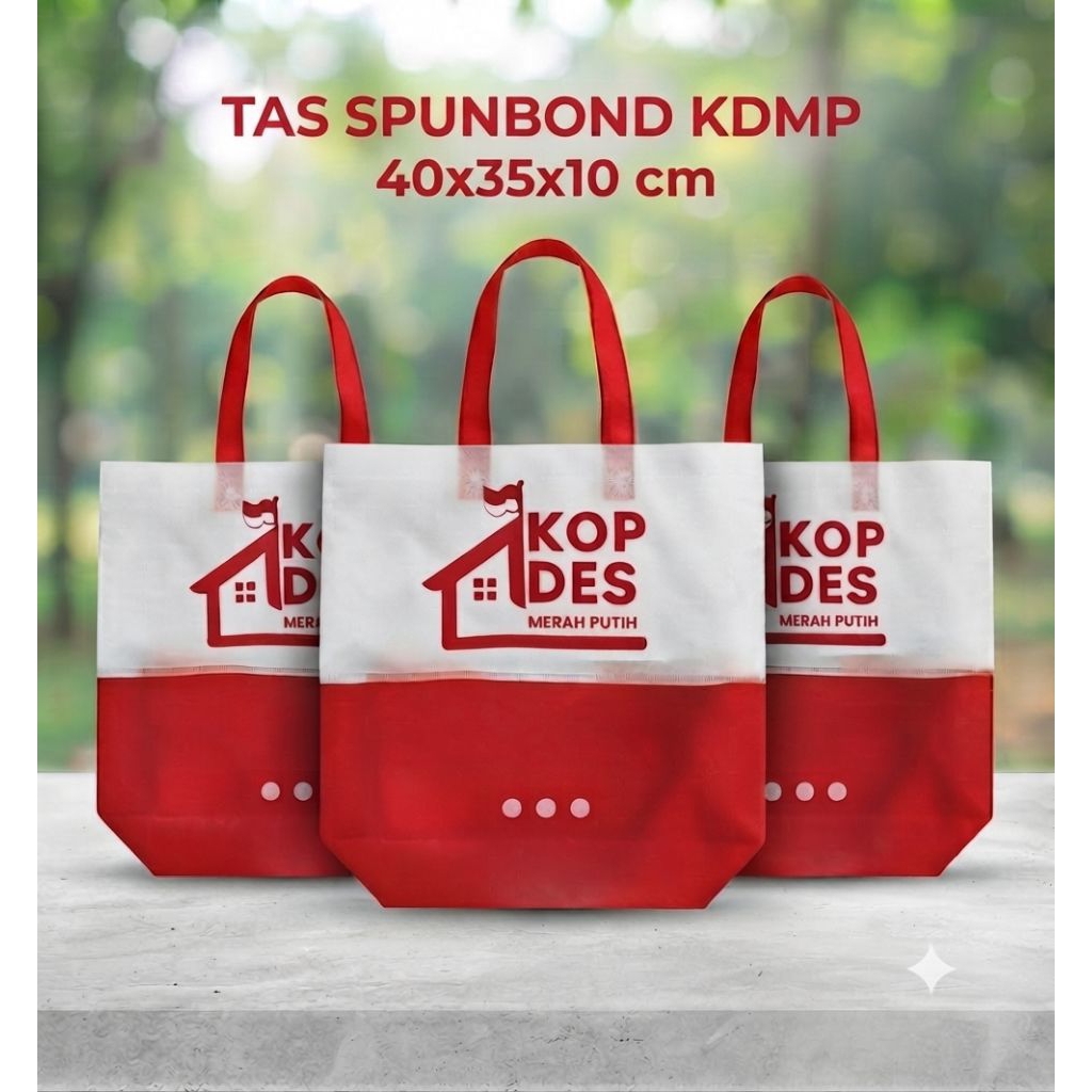 Tas Spunbond KDMP 40x35x10 Tas belanja KDMP