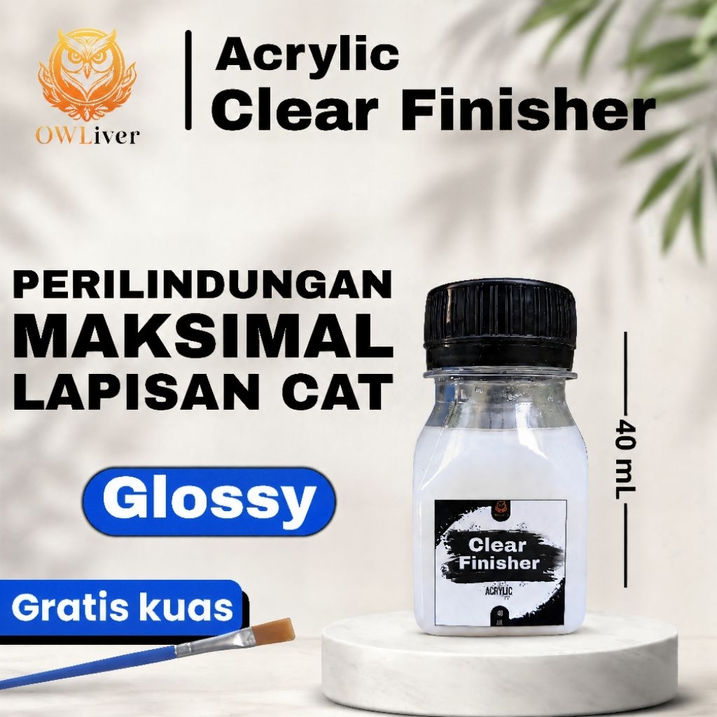 Finisher Leather Paint Glossy 40ml - Pelapis Cat Sepatu Dan Tas