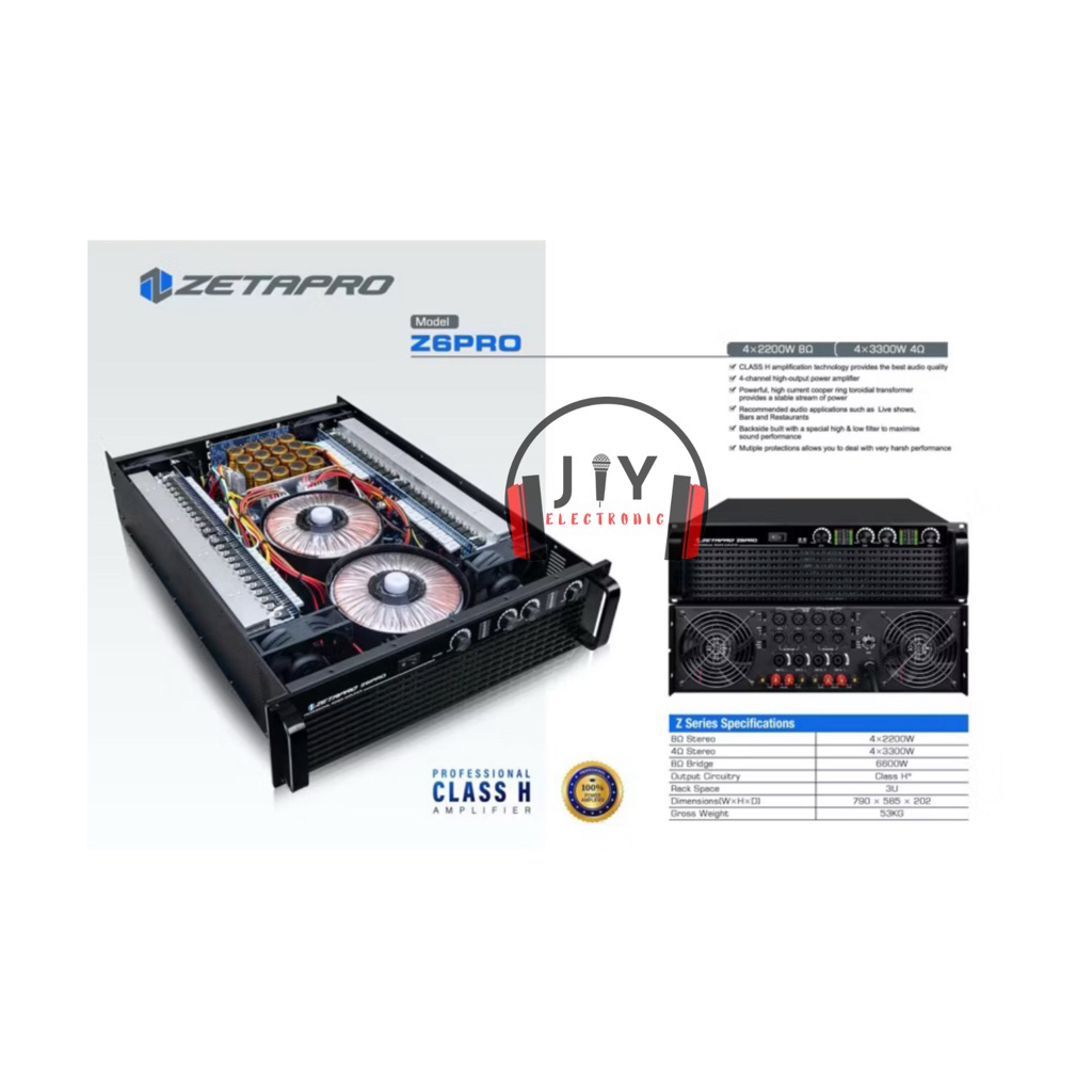 Power Zetapro 4 Channel Class H Z6-Pro Z6Pro Z6 Pro Original