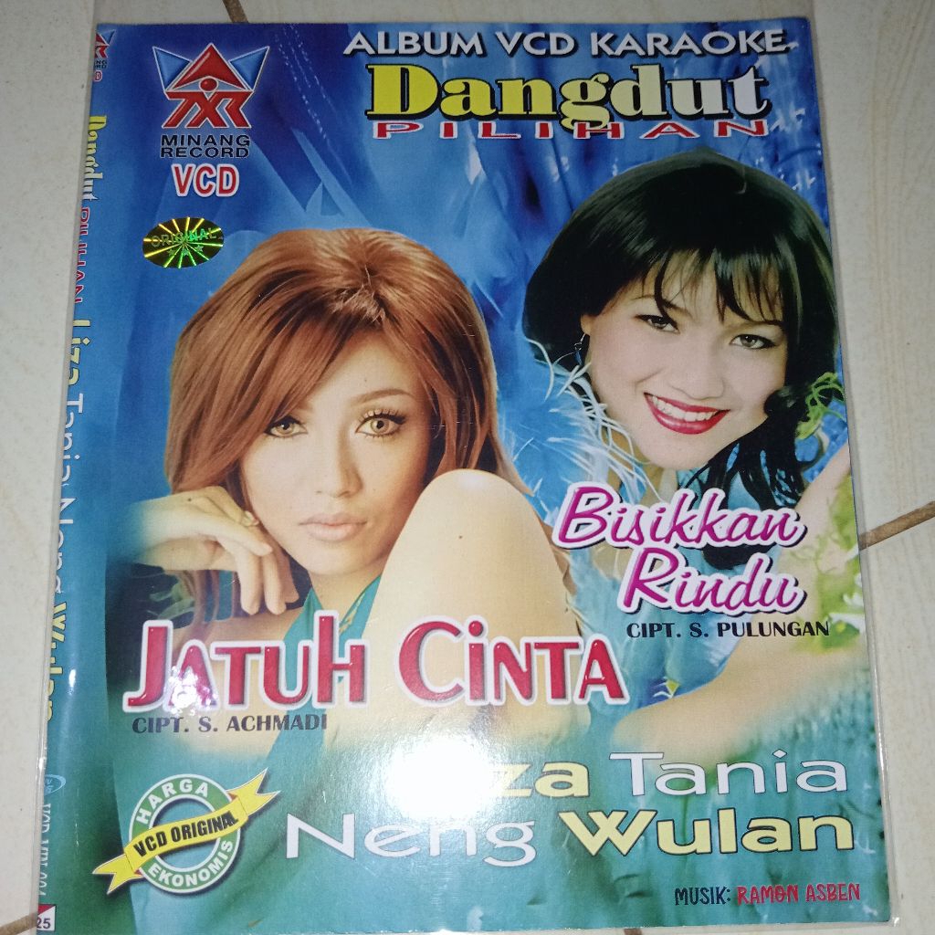 vcd karaoke neng wulan liza tania jatuh cinta bisikkan rindu dangdut minang