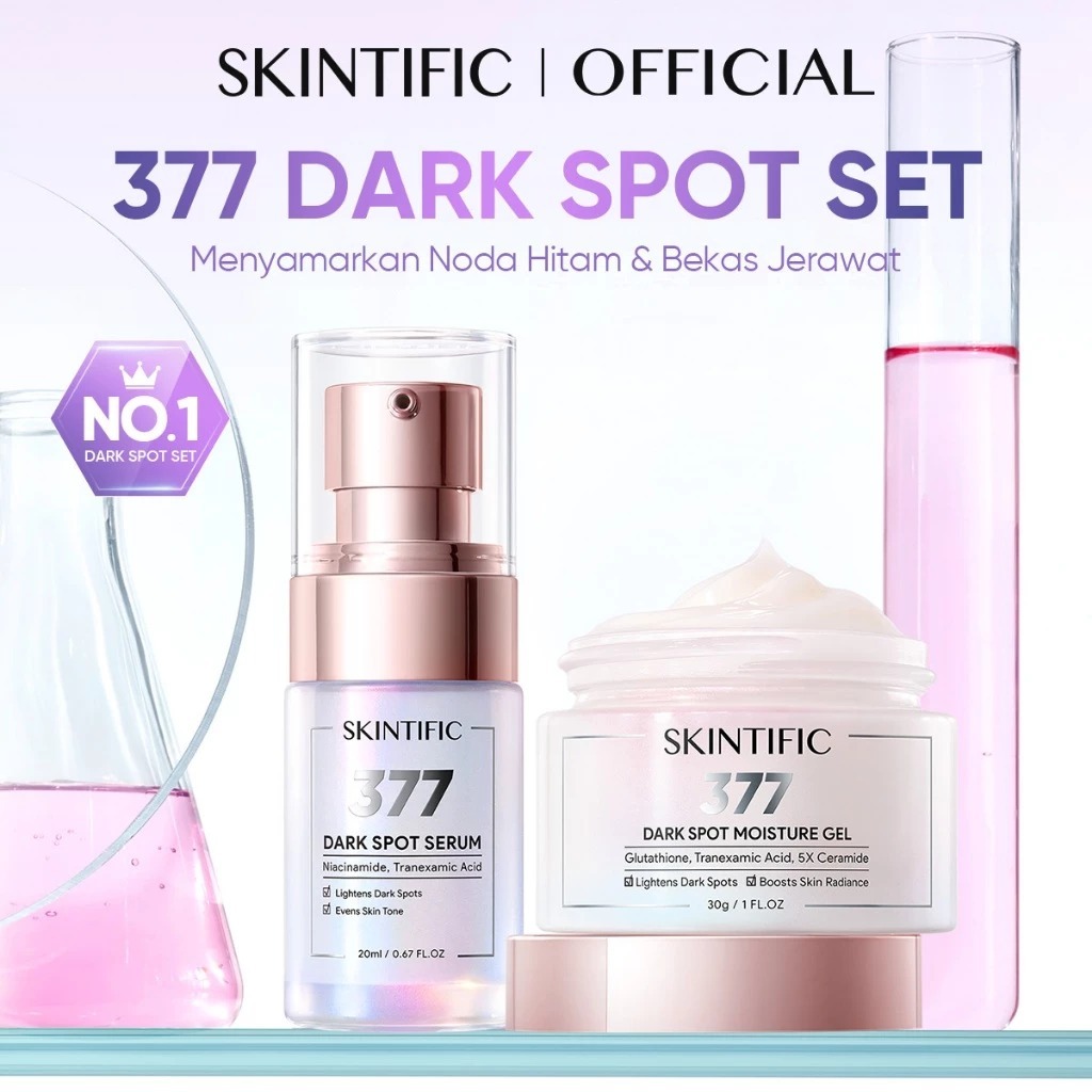 SKINTIFIC - 2PCS PAKET 377 Dark Spot Brightening Acne Spot Paket Skincare Symwhite Mencerahkan Tumpa