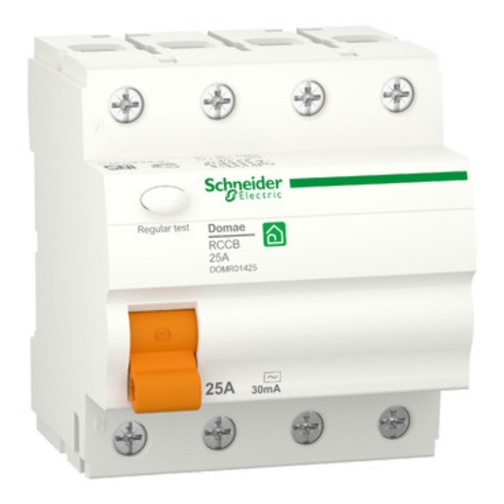 RCCB Schneider Original Domae 3P+N 25A 40A 63A 30mA ELCB Panel Listrik