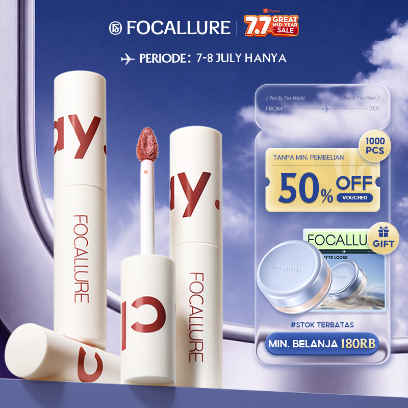 BPOM FOCALLURE #JasmineMeetsRose Lipstik Velvet-Mist Matte Lip Clay