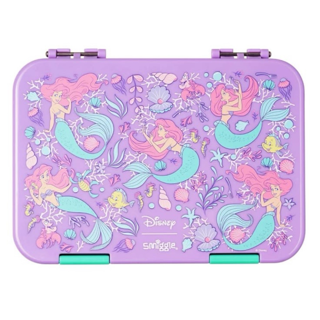 Smiggle Original Lunch Box Mermaid Ariel Disney Lilac