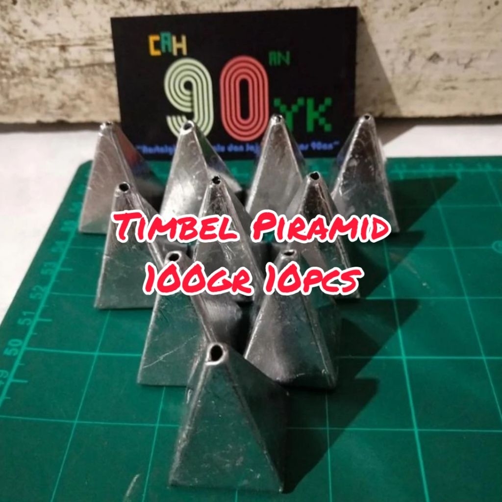 TIMBEL PANCING 100GR 10PCS PIRAMID Timah Segitiga Pemberat Mancing 1kg isi 10biji MURAH