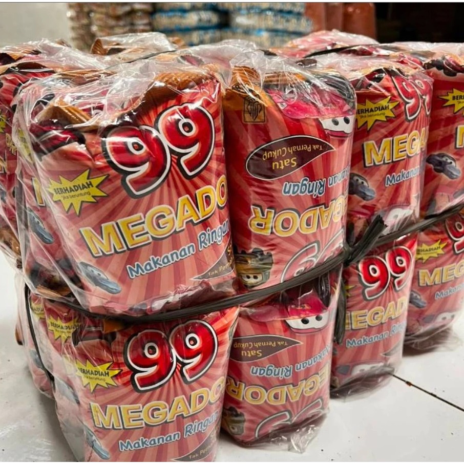 Snack Ciki Megador 99 1 Bal Isi 10 Bungkus / Chiki Jadul Murah Berhadiah Uang Jika Beruntung Ciki An