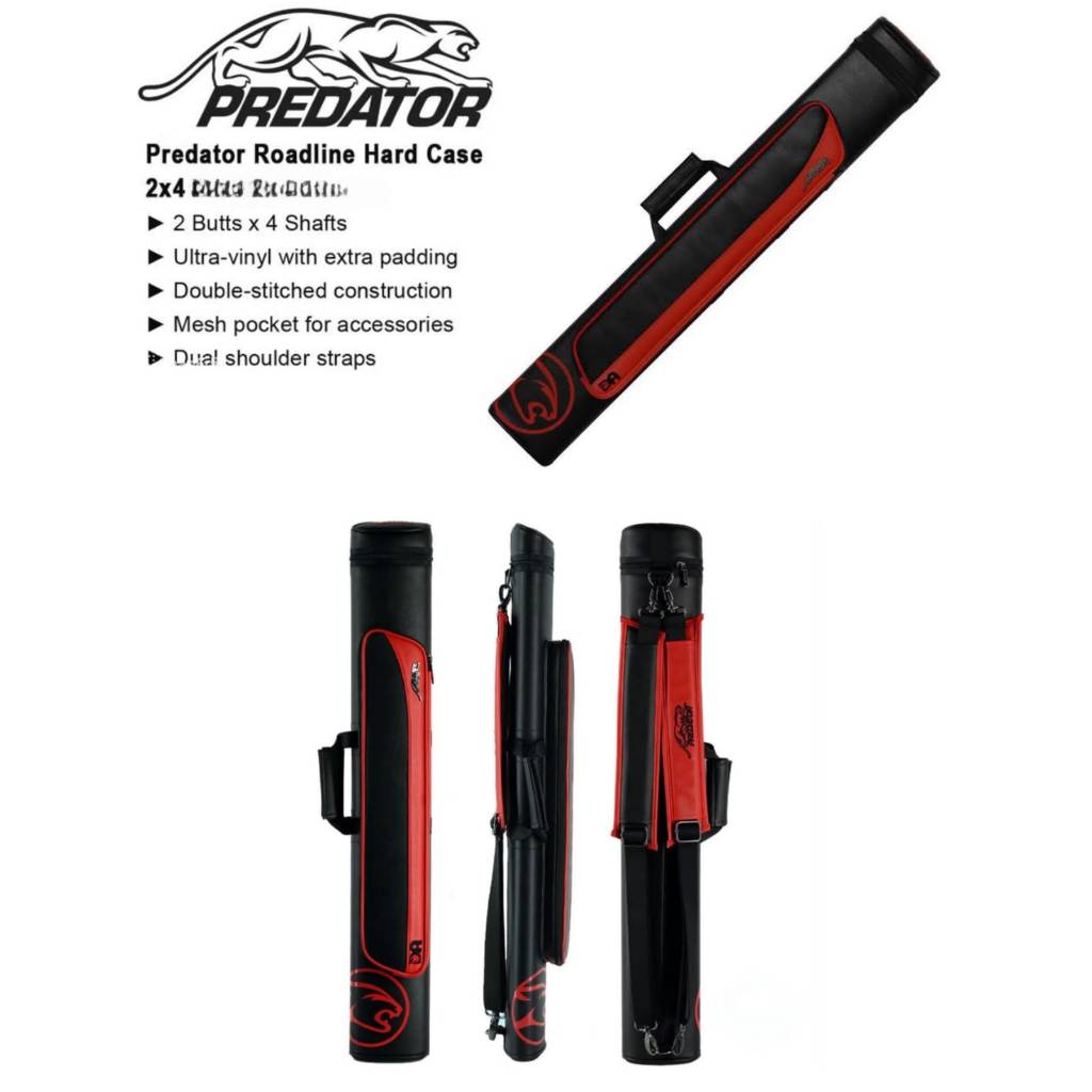 Predator Roadline Hard Cue Case 2 Butt x 4 Shaft Limited Edition Red