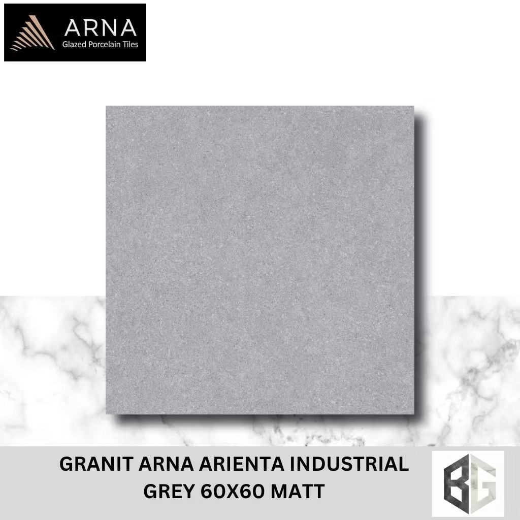 GRANIT LANTAI ARNA ARIENTA INDUSTRIAL GREY , DARK GREY , BROWN 60X60 MAT MOTIF SEMEN DOFF