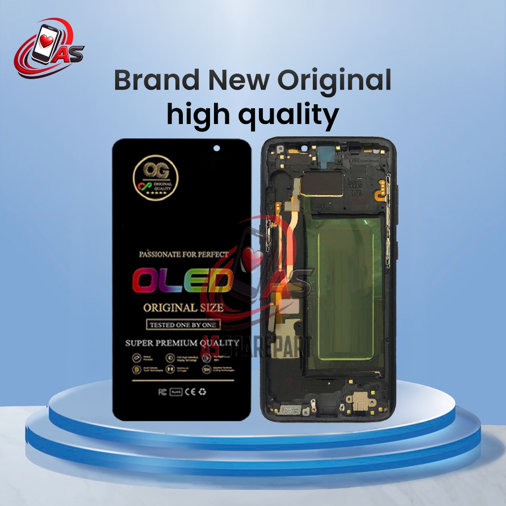 LCD TOUCHSCREEN + FRAME SAMSUNG S8 / G950 BLACK ORI SIZE OG OLED
