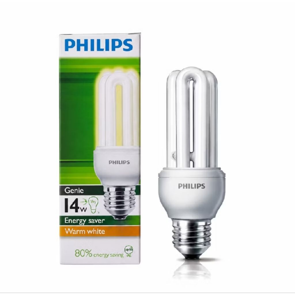 Lampu Philips Genie 14 Watt | Cahaya Kuning ( Warm White E27 )