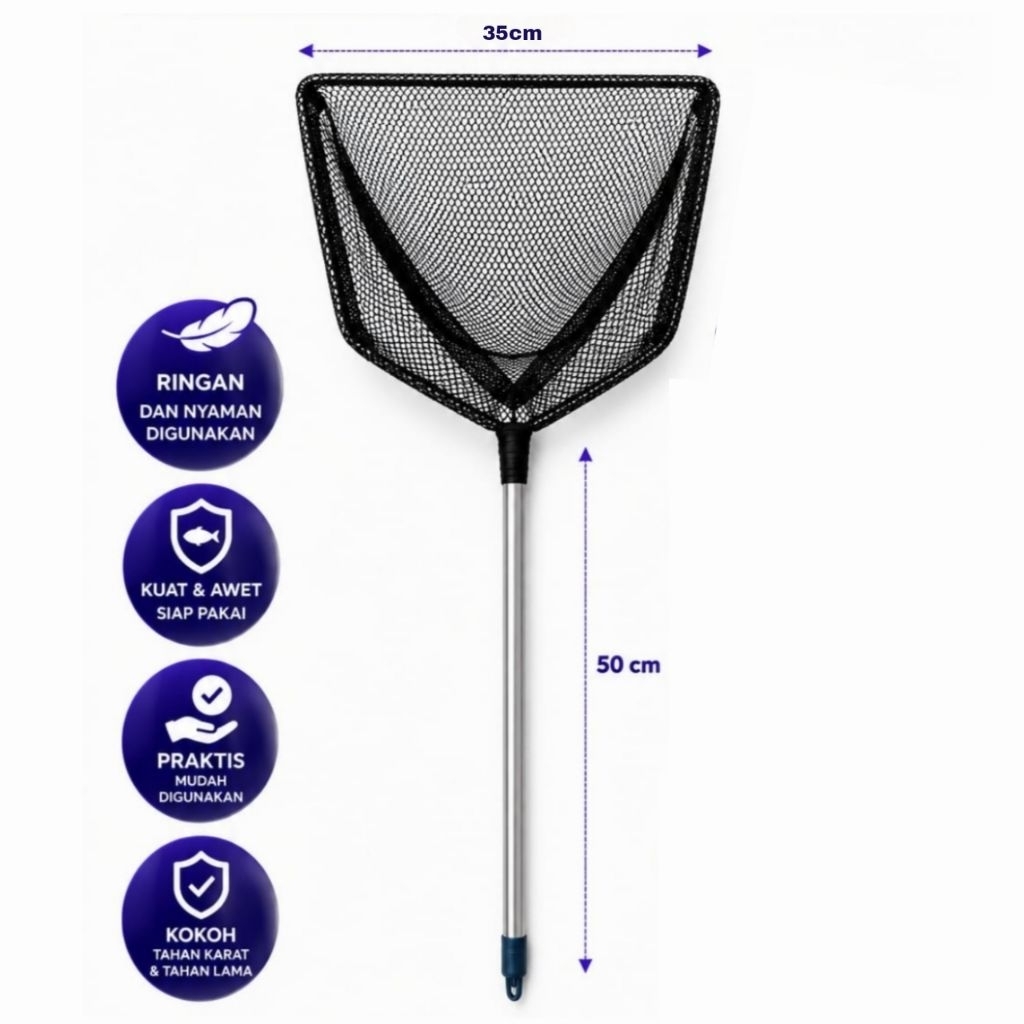 SEROKAN IKAN | SESER IKAN | LAMIT IKAN BESAR uk35x50 gagang stainless
