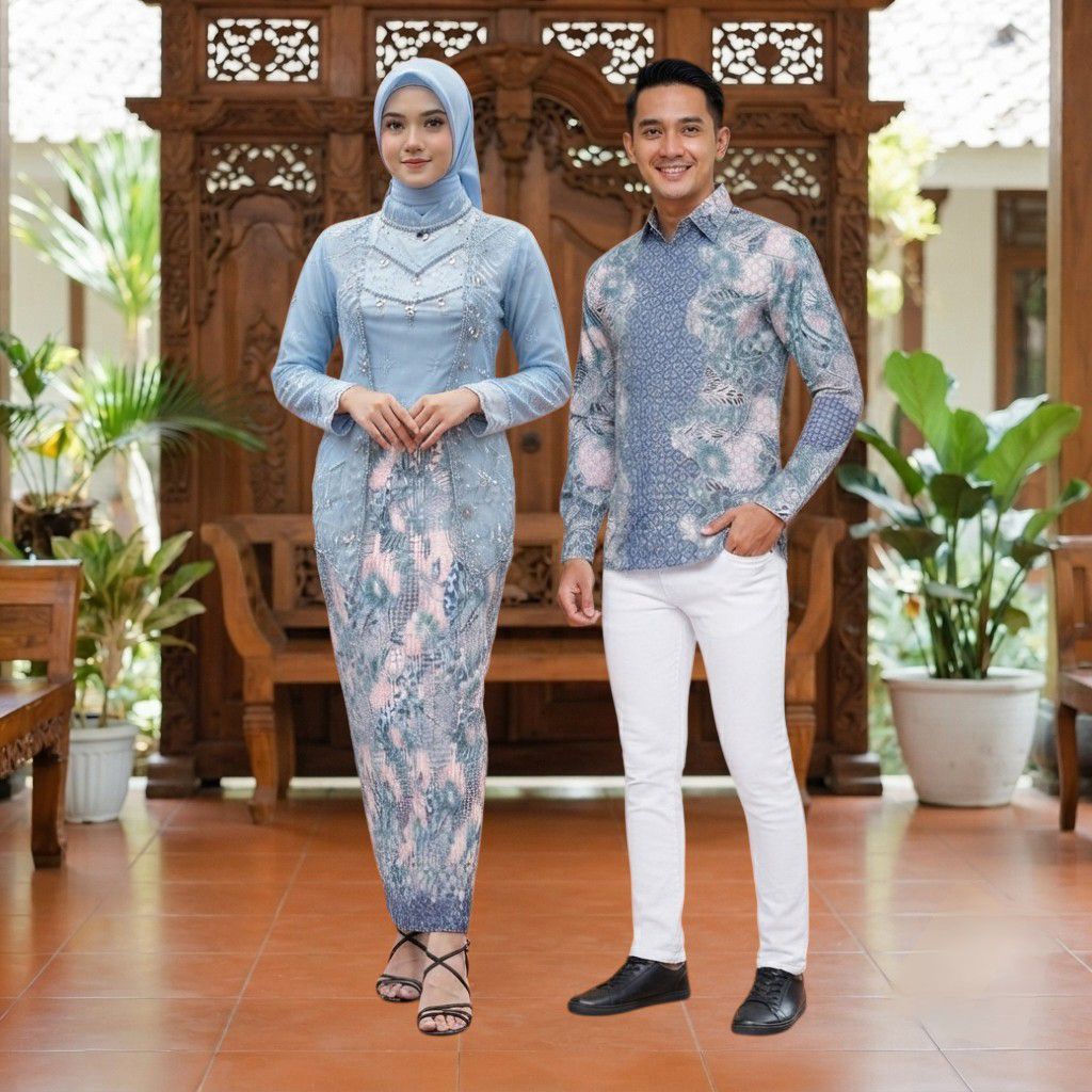 {NR1544} Couple Kebaya Renata (Sudah Sepasang) Couple Kebaya Kutubaru / Kebaya Pesta Modern