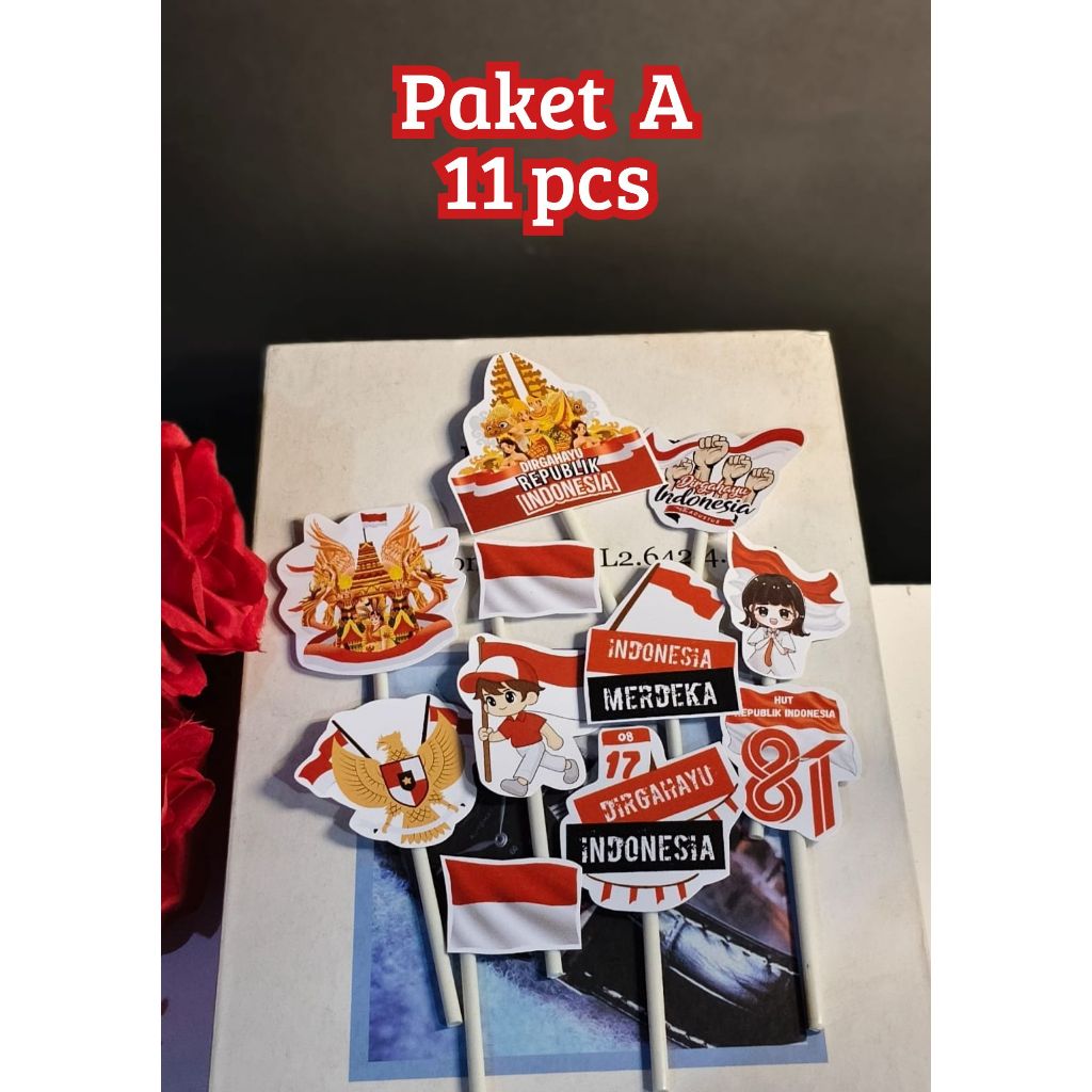 Topper Tumpeng Kemerdekaan / Topper Kue Kemerdekaan / Topper Kemerdekaan