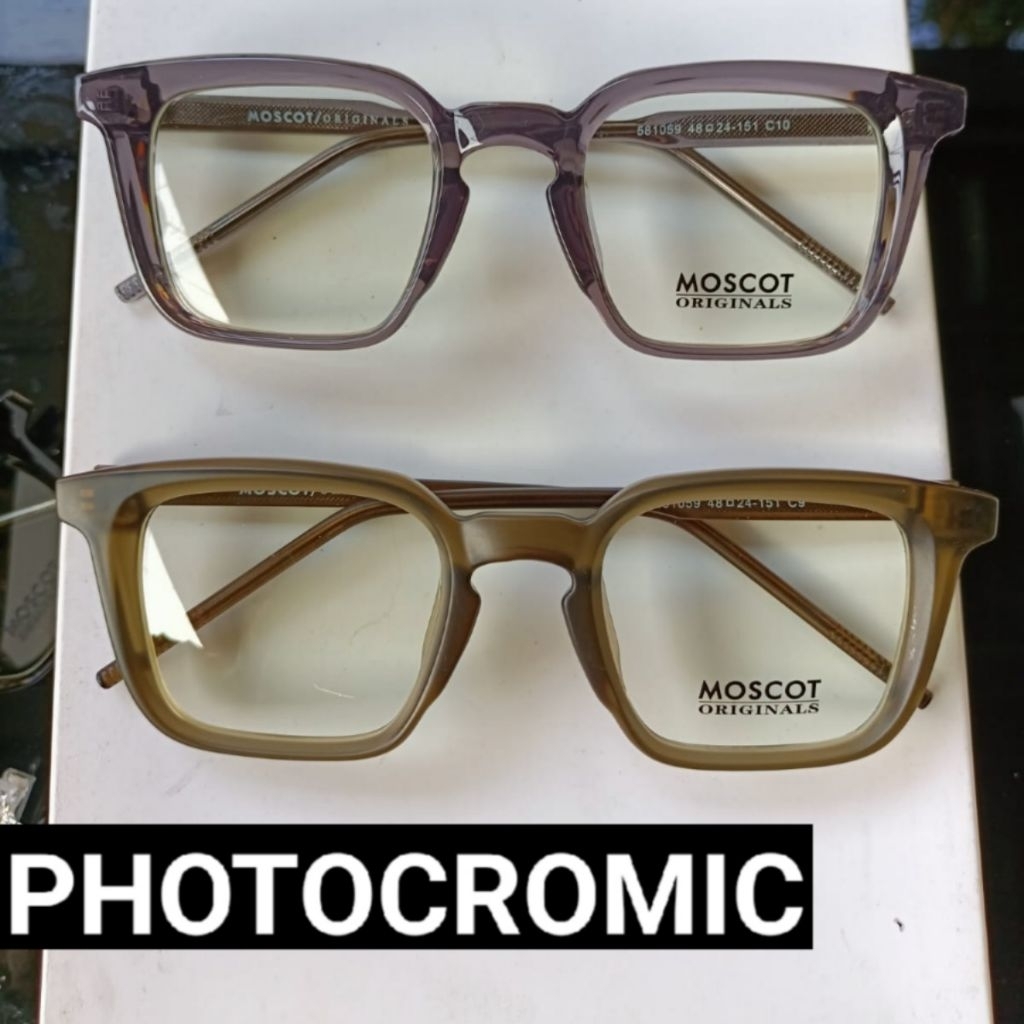 Kacamata Frame mascot Lensa Minus Normal Silinder Photocromic Antiradiasi Bluecromic 581059