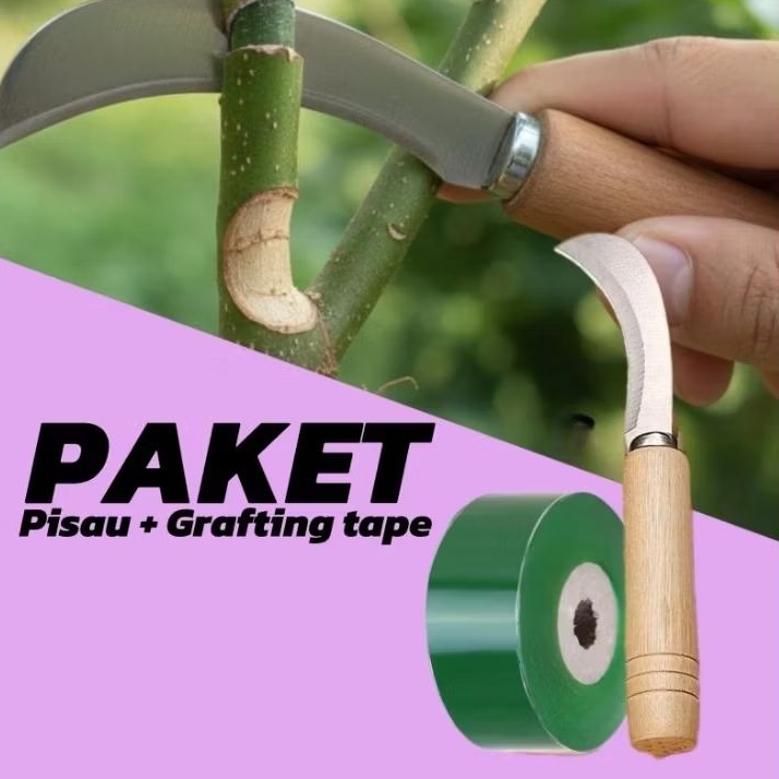 Grafting Tape 3cm, Pisau Okulasi, Paket Grafting Tanaman