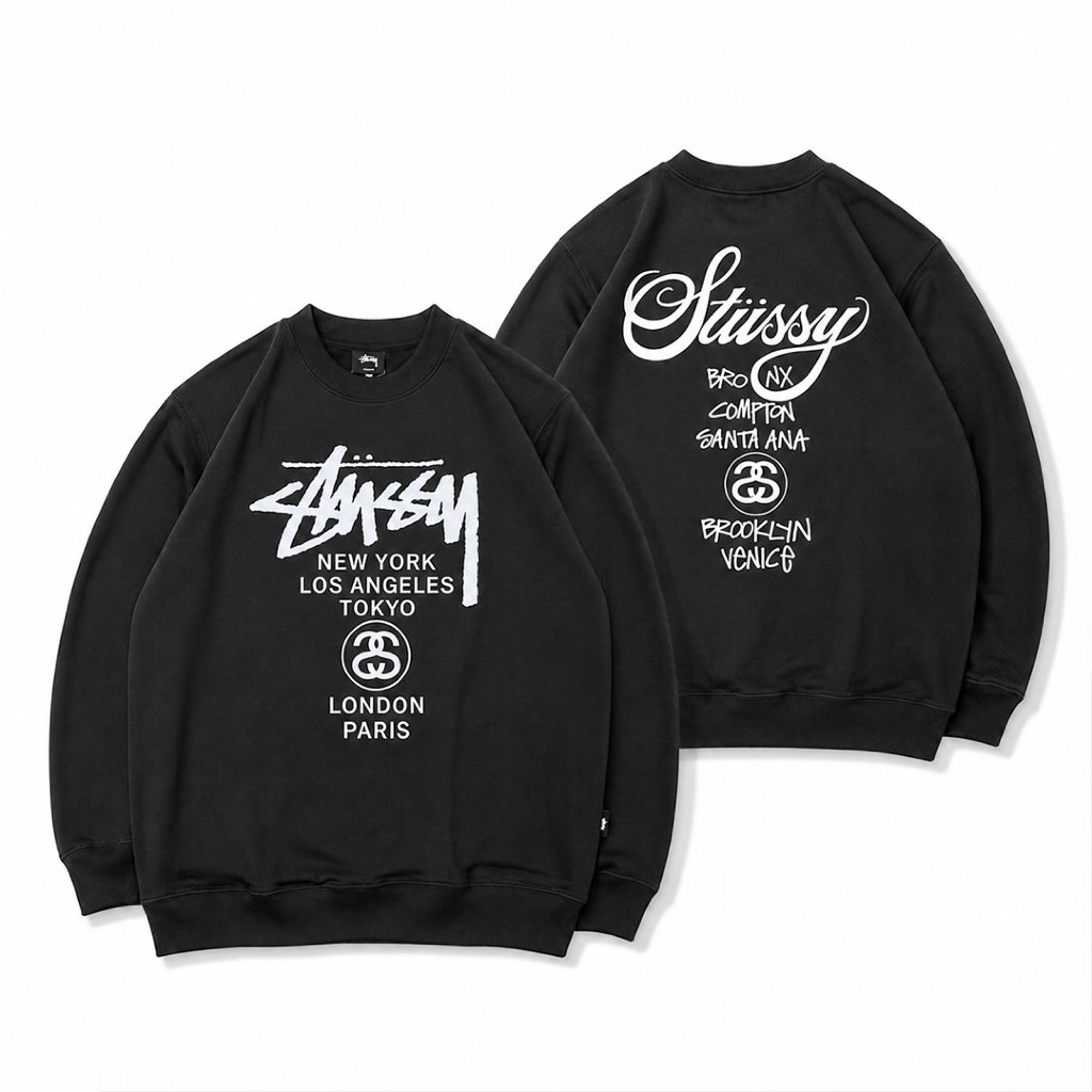 Jaket Sweatshirt Pria Sussy City Hitam