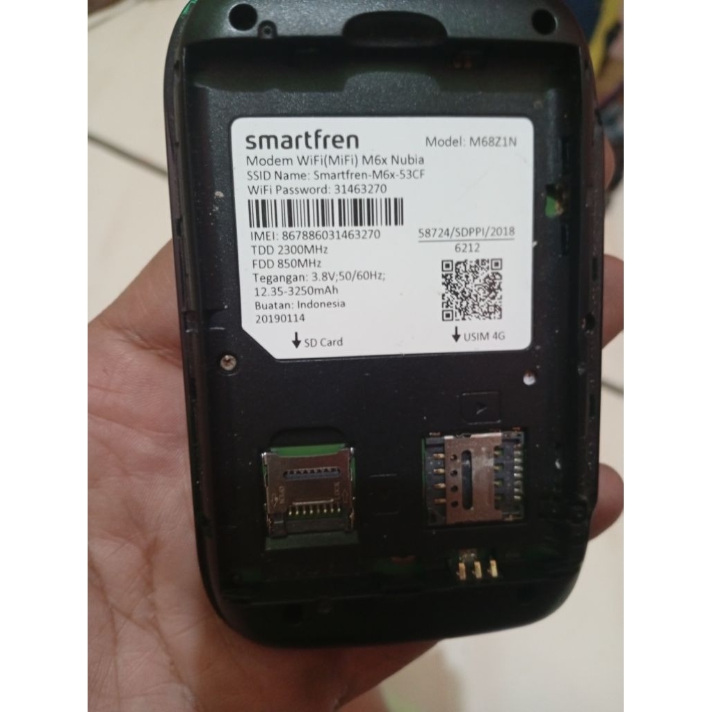 modem wifi smartfren m6x nubia minus