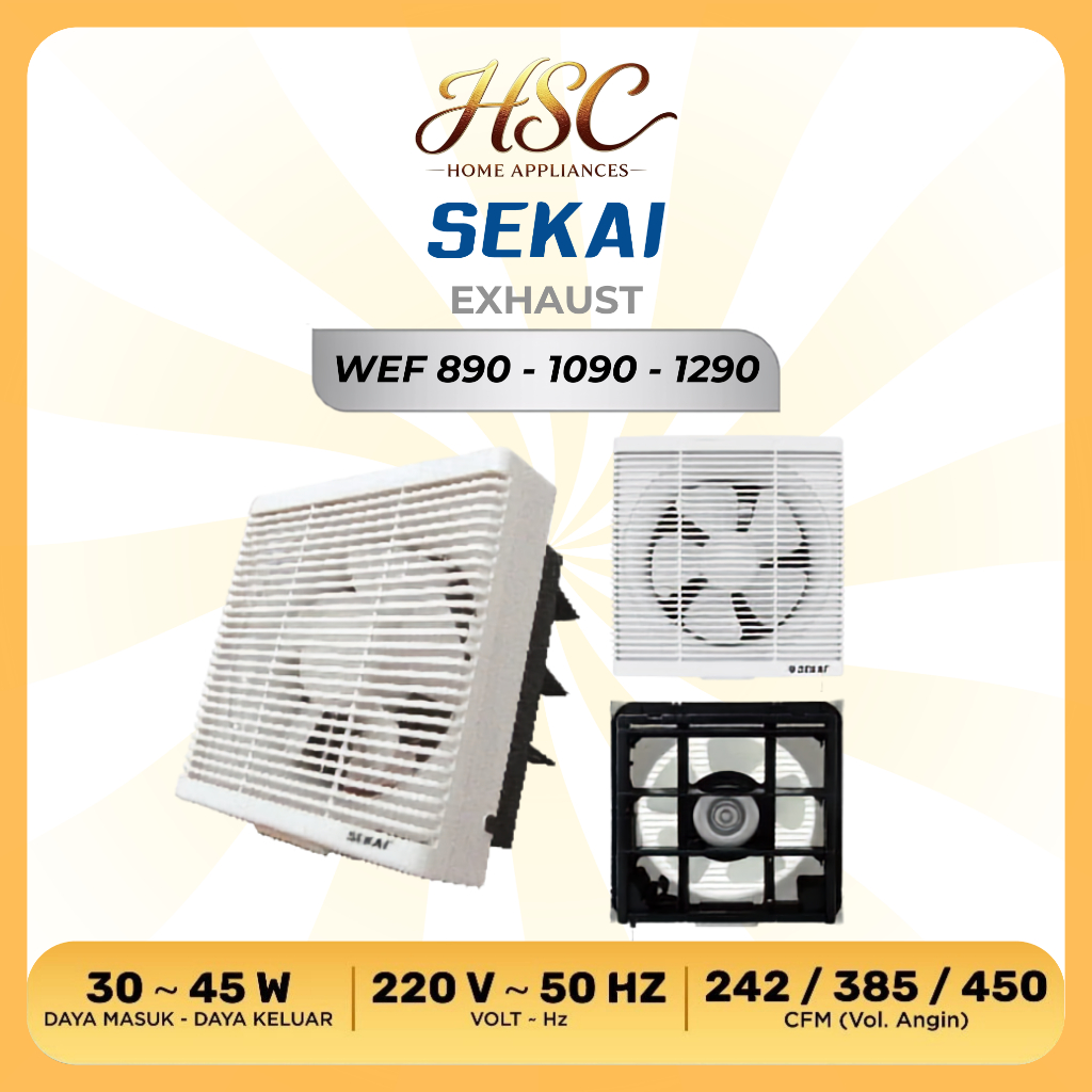 SEKAI Exhaust Fan WEF-890 - WEF-1090 - WEF-1290