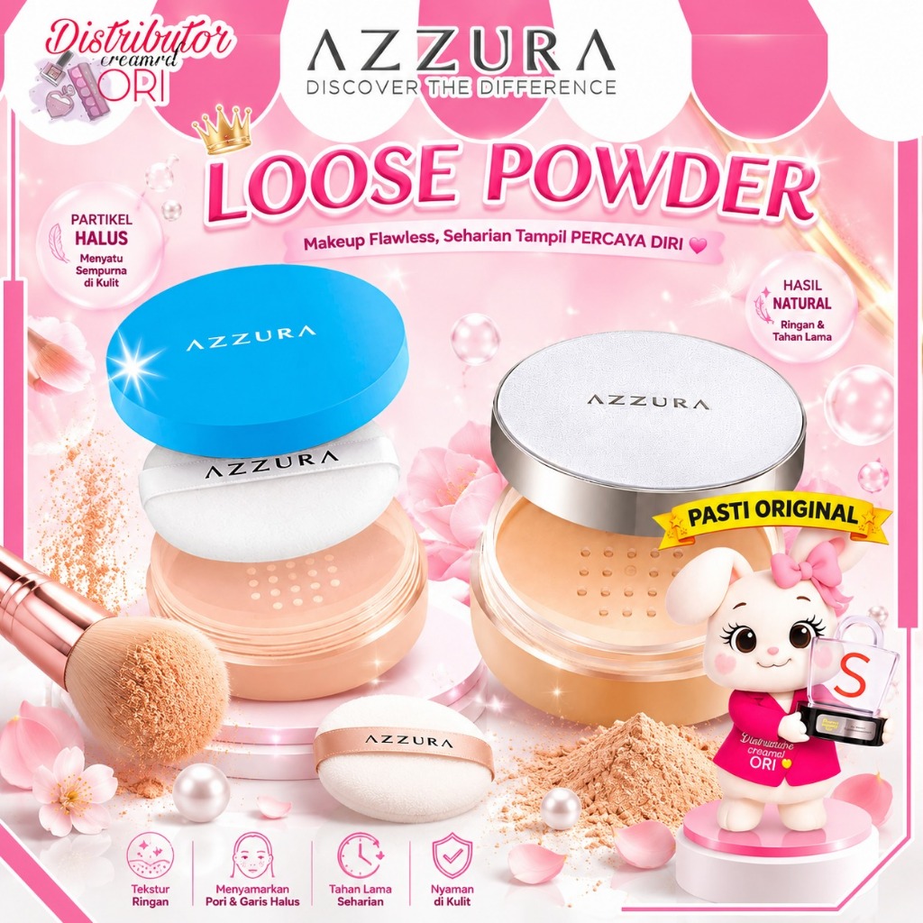 AZZURA Loose Powder Bedak Tabur All Series | Distributor Cream Ori