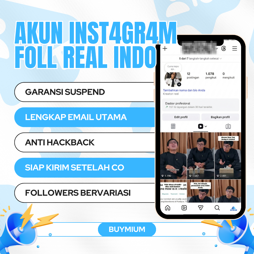 DIJUAL CEPAT AKUN INSTAGRAM 20K-50K FOLLOWERS