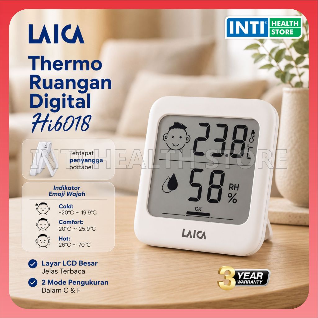 Laica | Thermometer Ruangan HI6018 | Electronic Hygrometer Laica