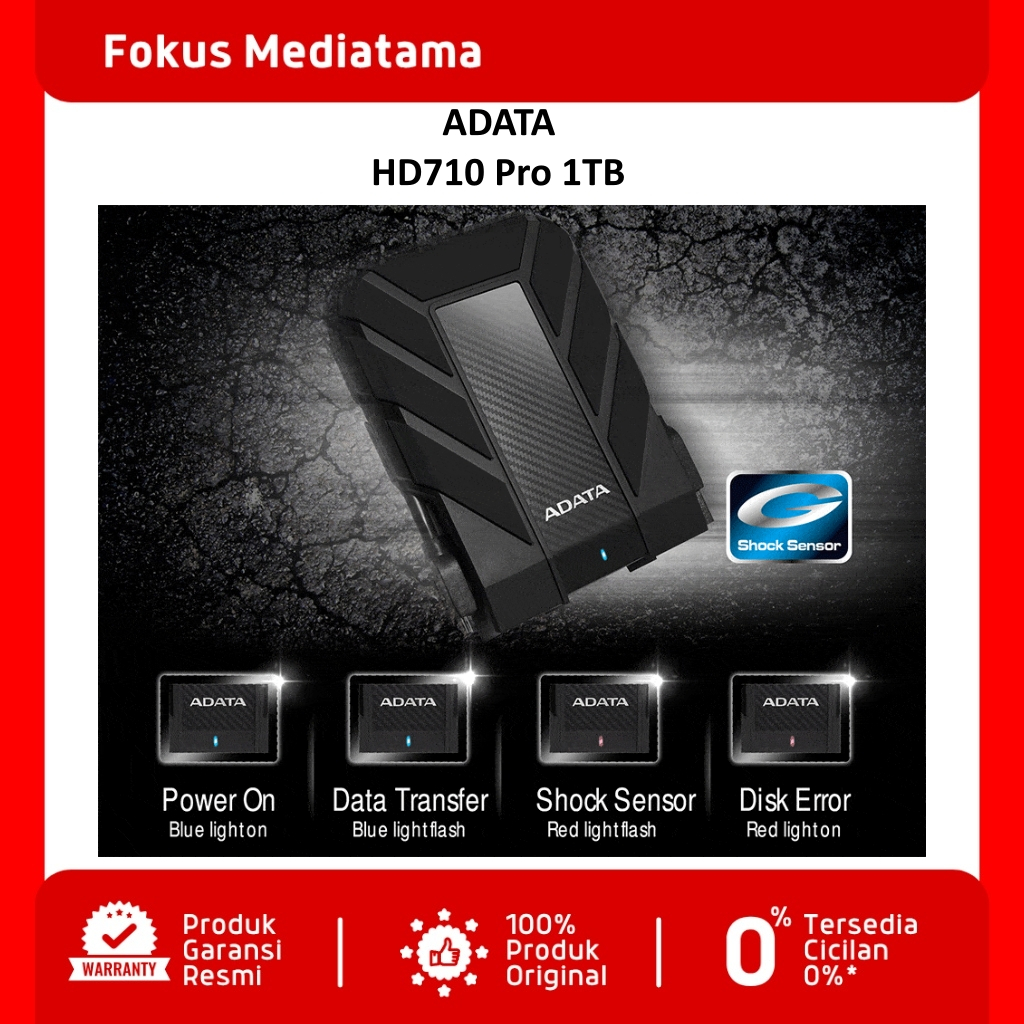 Harddisk Eksternal Adata 1TB HD710 Pro - HD710 1TB USB 3.1 - 002