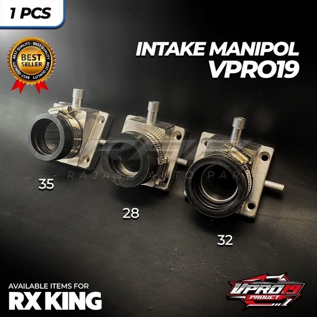 MANIPUL/MANIFOLD RUBAHAN RX KING LURUS 28/32/35 INTAKE MANIFUL RX KING TYPE LURUS VPRO19