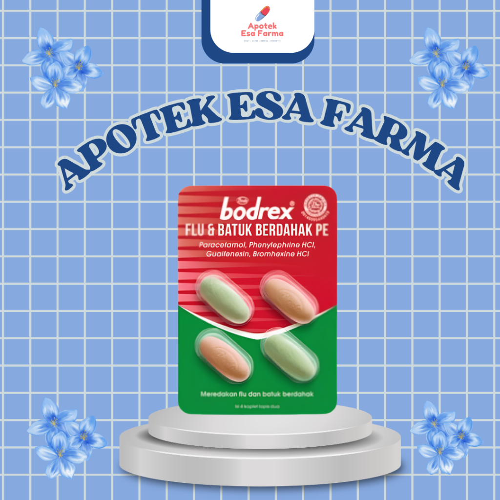 Bodrex Flu & Batuk Berdahak PE Meredakan Flu Batuk Berdahak Dewasa Hijau