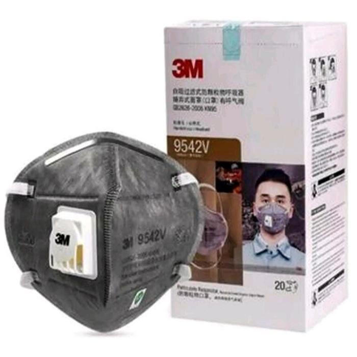 Masker 3M 9542V KN95 P2 isi 20 Pcs
