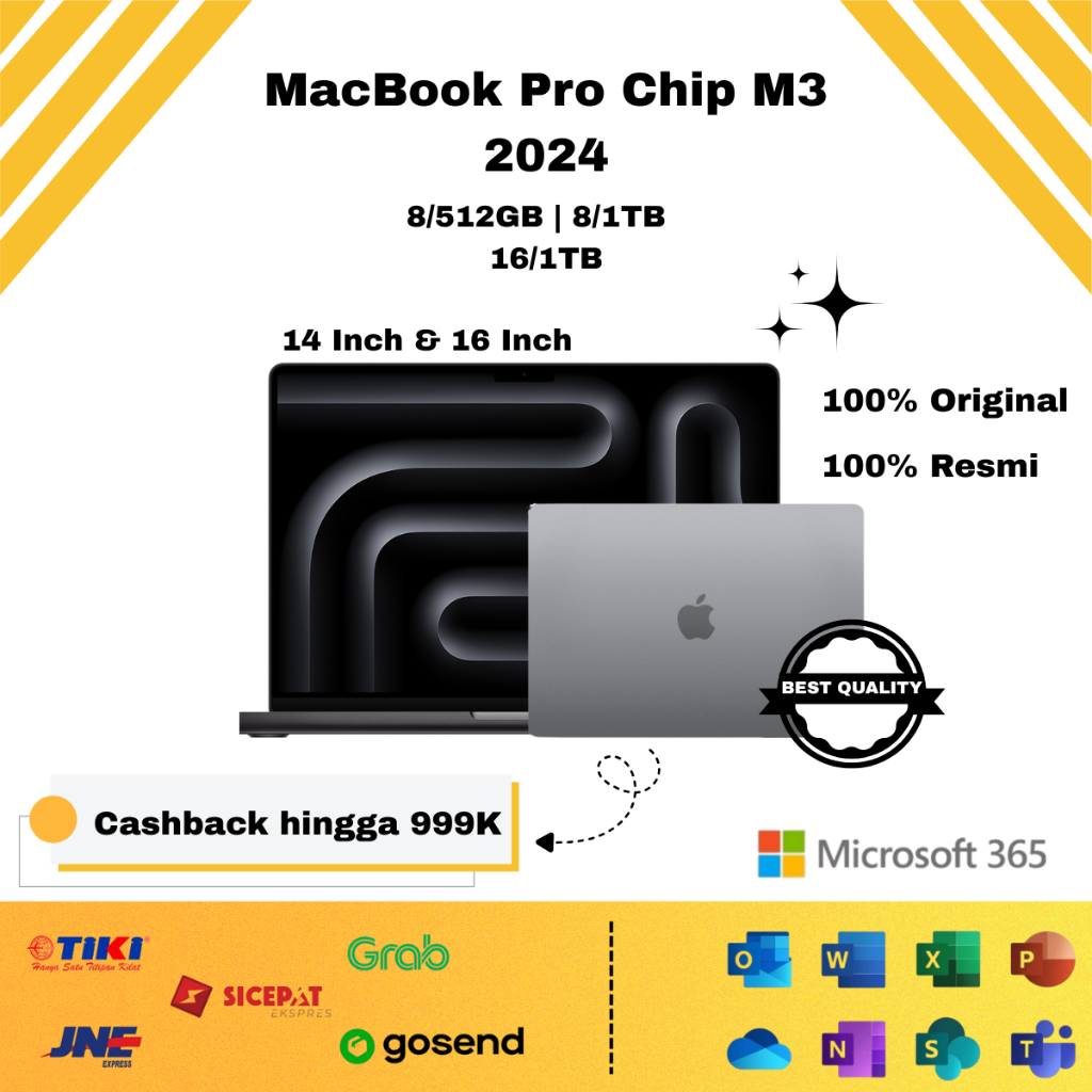 (SECOND) Macbook Pro M3 "14-Inch RAM 8GB / 16GB / 18GB Internal 512GB / 1TB Grade A