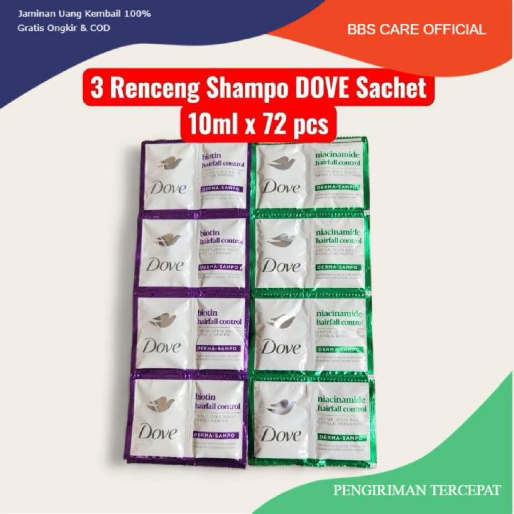Shampoo Dove Sachet / Shampoo dove renteng / Dove saset / sampo dove saset isi 12