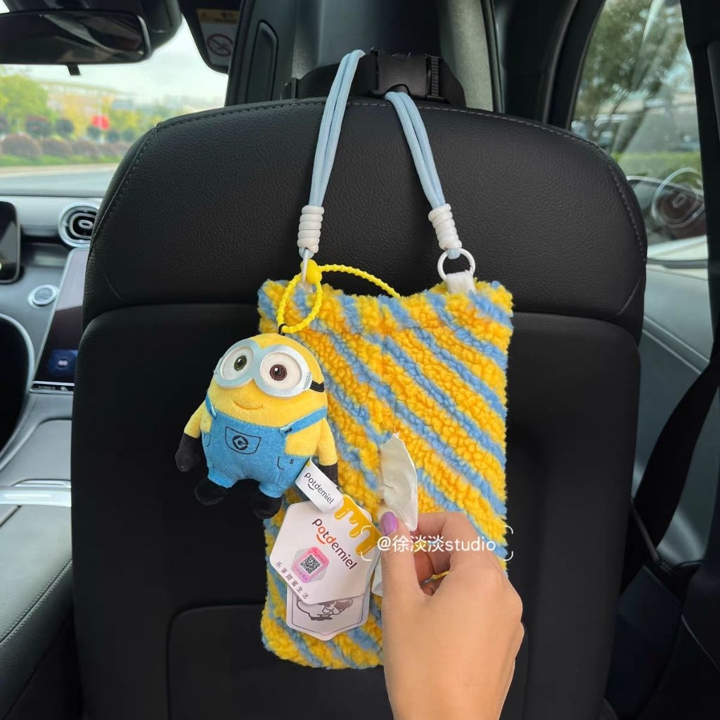 PREORDER Tempat Tisu Mobil Minions Original Bob Tim Bear Boneka Plush Gantung Mobil Kotak Tisu Mobil