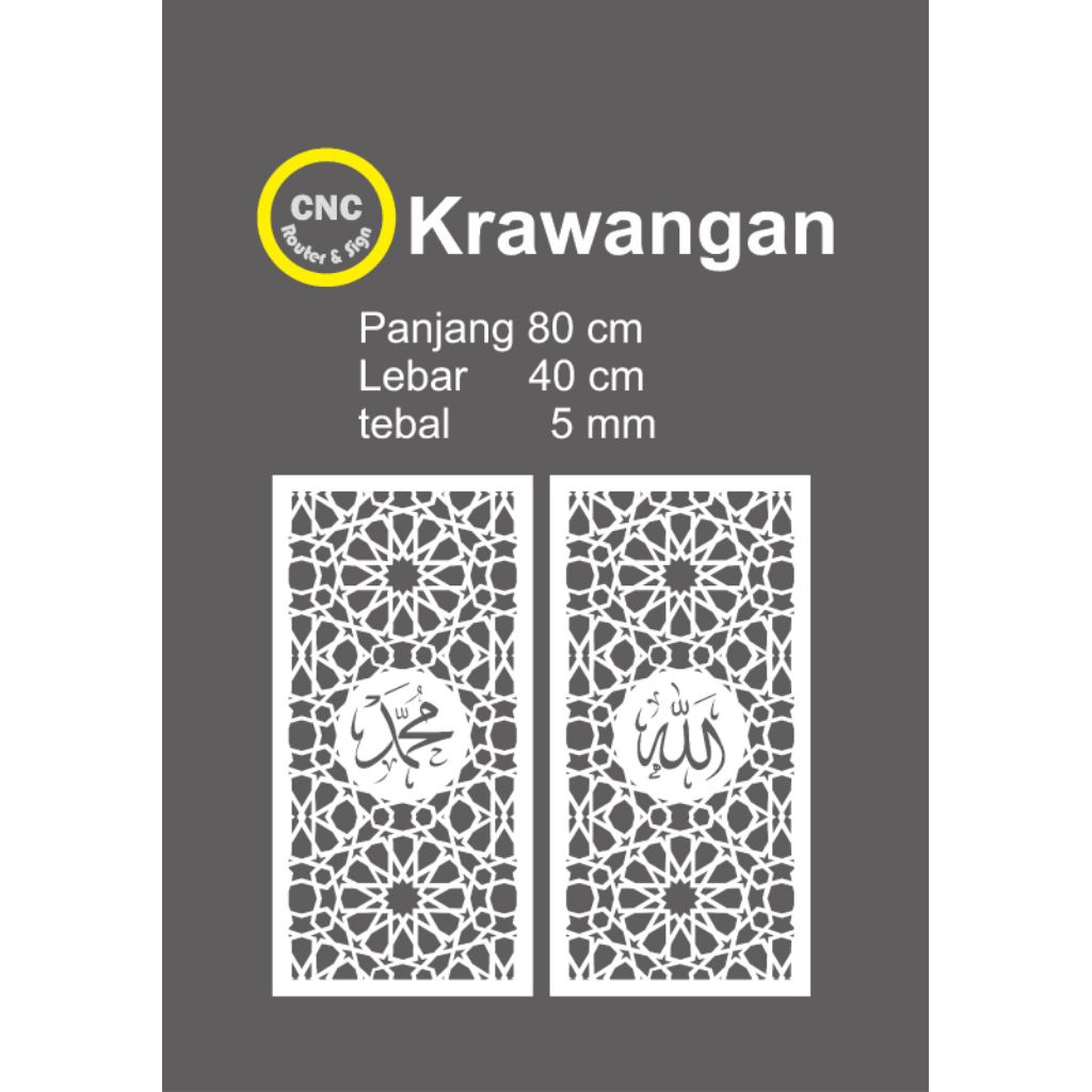 KRAWANGAN PVC BOARD / ORNAMEN PVC FOAM BOARD TEBAL 5MM /PARTISI