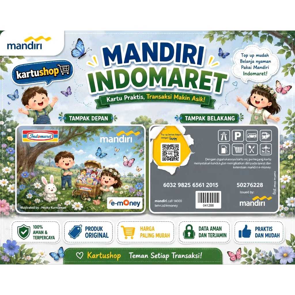 KARTU E-TOOL / E-MONEY MANDIRI INDOMARET ORIGINAL