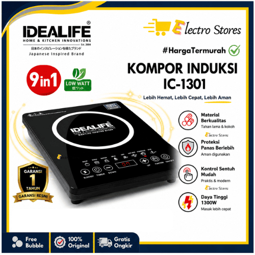IDEALIFE IC1301 - IC1001 kompor listrik IL201 - IC 1301 - IC 1001 Induksi 1 tungku induction cooker 