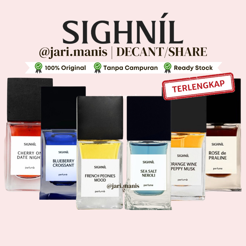 decant share Sighnil Rose de Praline blueberry croissant sea salt neroli french peonies cherry on da