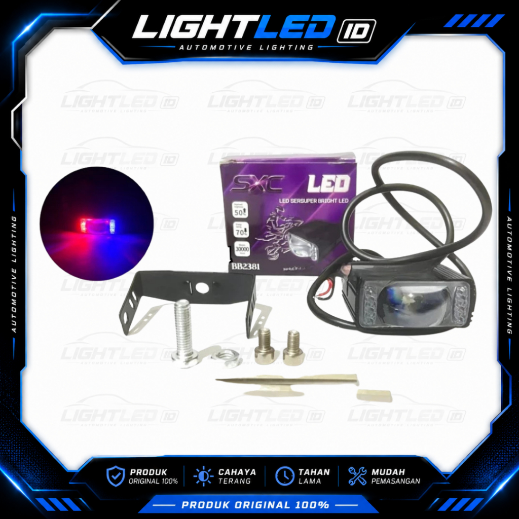 Lampu Tembak Led Slim S1 SXC 4 Mode Flash D2 D3 Kuning Putih Waterproof Mini Laser Slim SXC