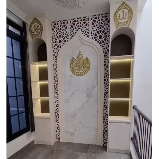 mihrab musholah rumah , mihrab qolbu , mihrab rak buku